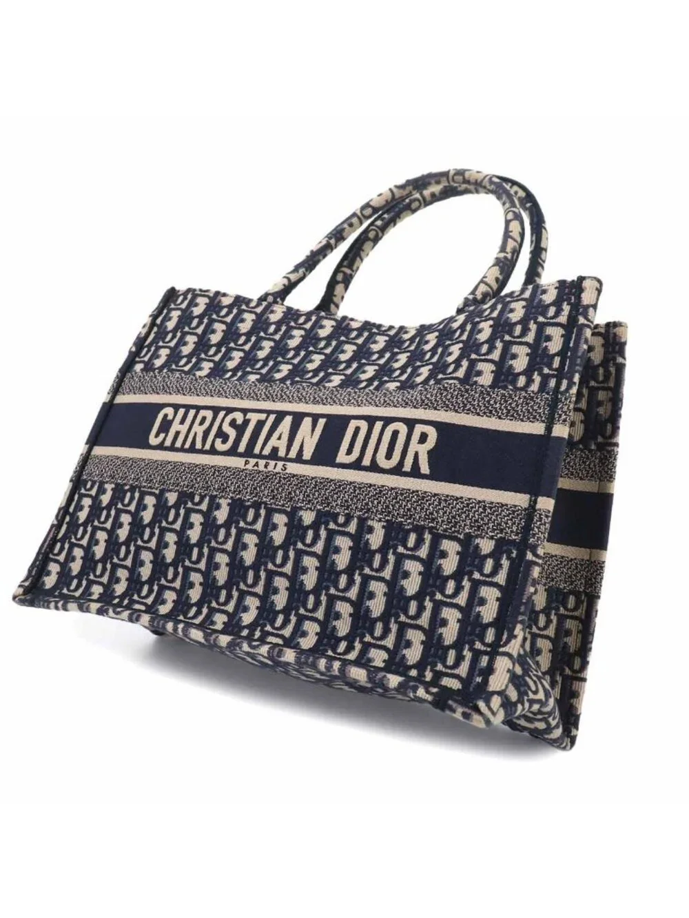 Dior Oblique Book Tote Canvas Navy